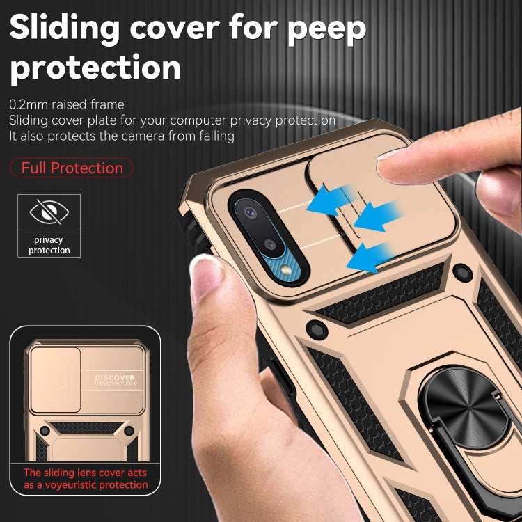 For Samsung Galaxy A02 Sliding Camshield Holder Phone Case