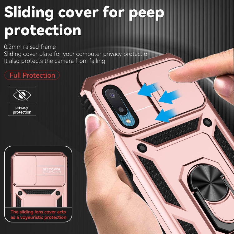 For Samsung Galaxy A02 Sliding Camshield Holder Phone Case