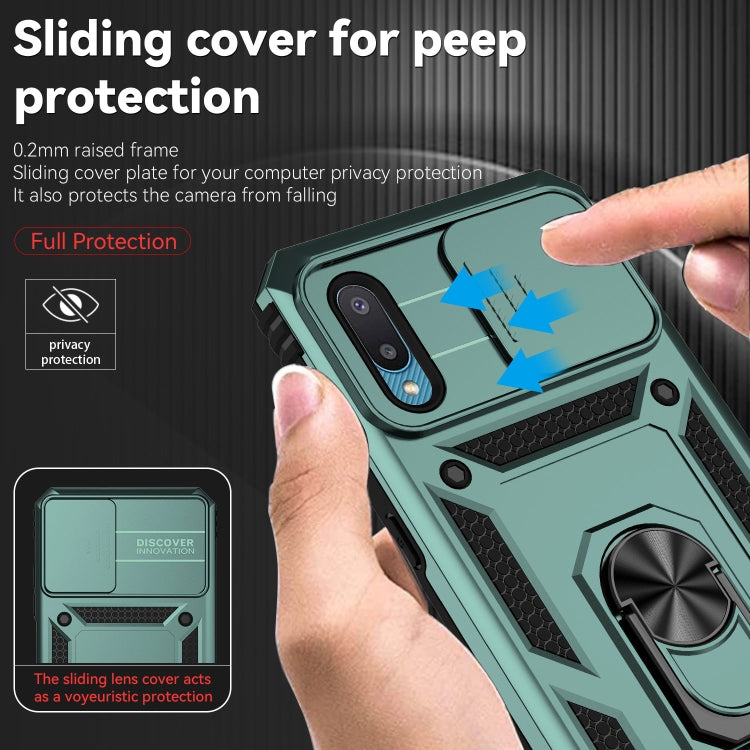 For Samsung Galaxy A02 Sliding Camshield Holder Phone Case