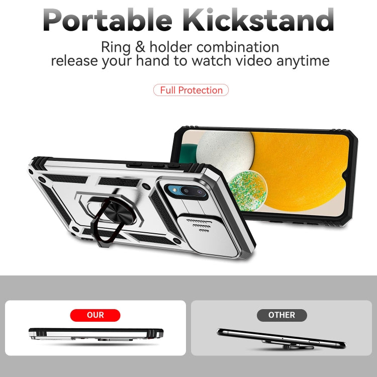For Samsung Galaxy A02 Sliding Camshield Holder Phone Case