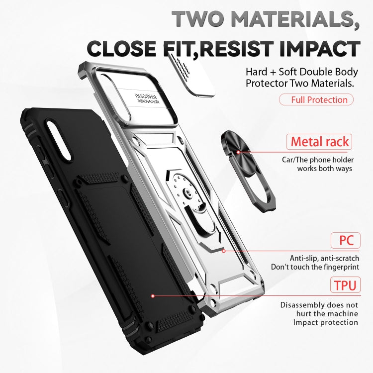 For Samsung Galaxy A02 Sliding Camshield Holder Phone Case