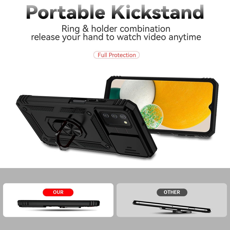 For Samsung Galaxy A02s / A03s 166mm Sliding Camshield Holder Phone Case