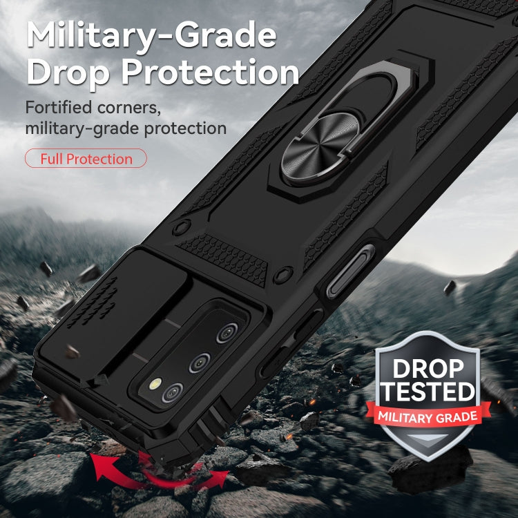 For Samsung Galaxy A02s / A03s 166mm Sliding Camshield Holder Phone Case
