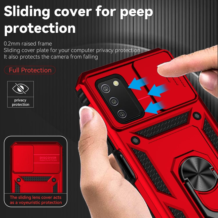 For Samsung Galaxy A02s / A03s 166mm Sliding Camshield Holder Phone Case