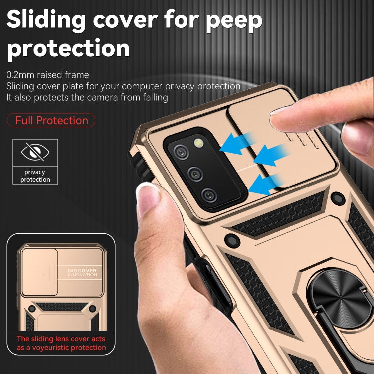 For Samsung Galaxy A02s / A03s 166mm Sliding Camshield Holder Phone Case