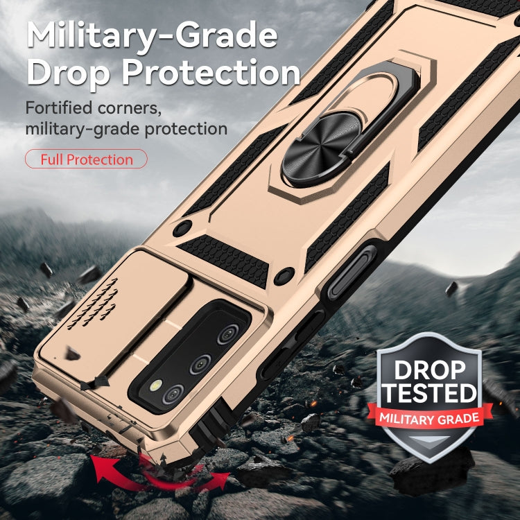 For Samsung Galaxy A02s / A03s 166mm Sliding Camshield Holder Phone Case