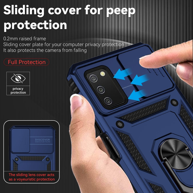 For Samsung Galaxy A02s / A03s 166mm Sliding Camshield Holder Phone Case