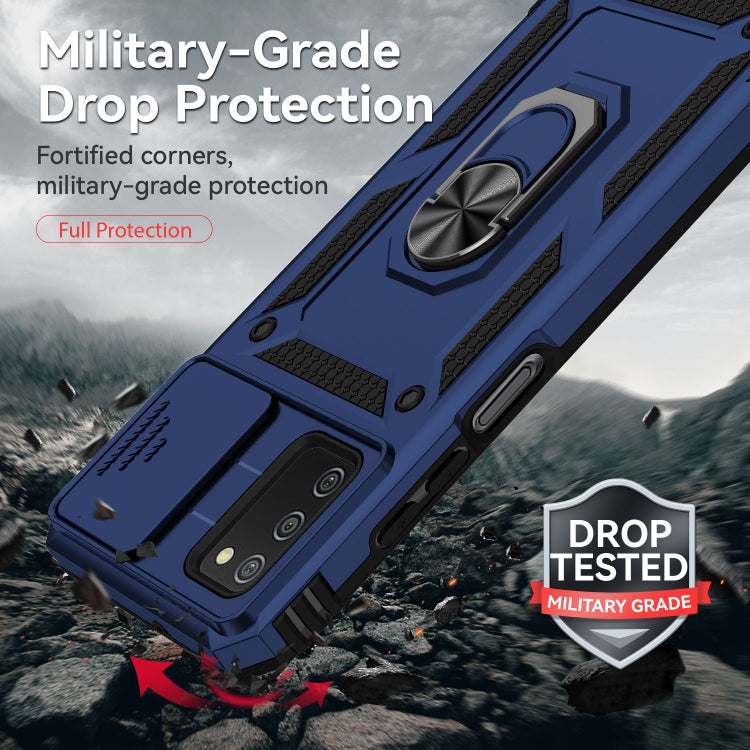 For Samsung Galaxy A02s / A03s 166mm Sliding Camshield Holder Phone Case