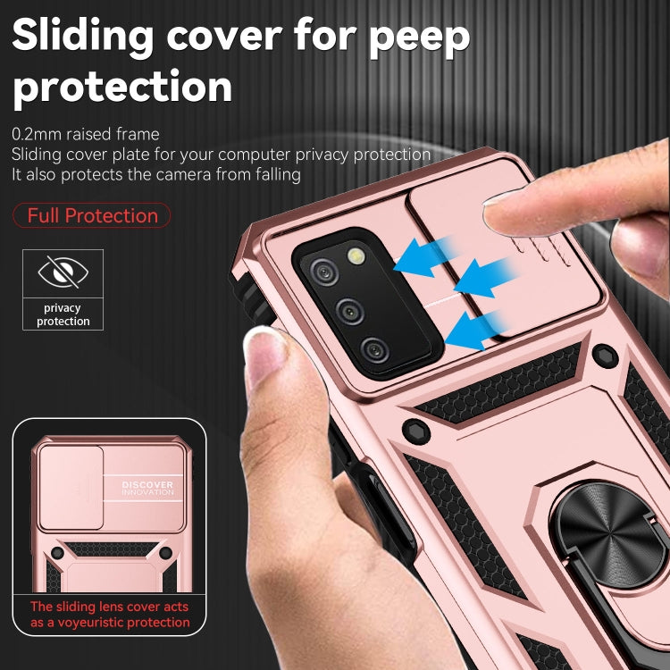 For Samsung Galaxy A02s / A03s 166mm Sliding Camshield Holder Phone Case