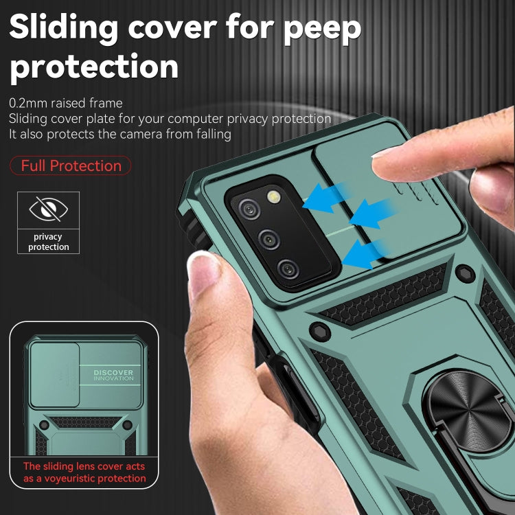 For Samsung Galaxy A02s / A03s 166mm Sliding Camshield Holder Phone Case