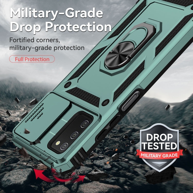For Samsung Galaxy A02s / A03s 166mm Sliding Camshield Holder Phone Case