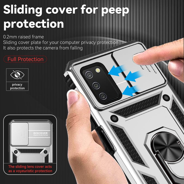 For Samsung Galaxy A02s / A03s 166mm Sliding Camshield Holder Phone Case