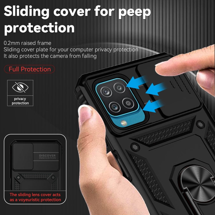 For Samsung Galaxy A12 Sliding Camshield Holder Phone Case
