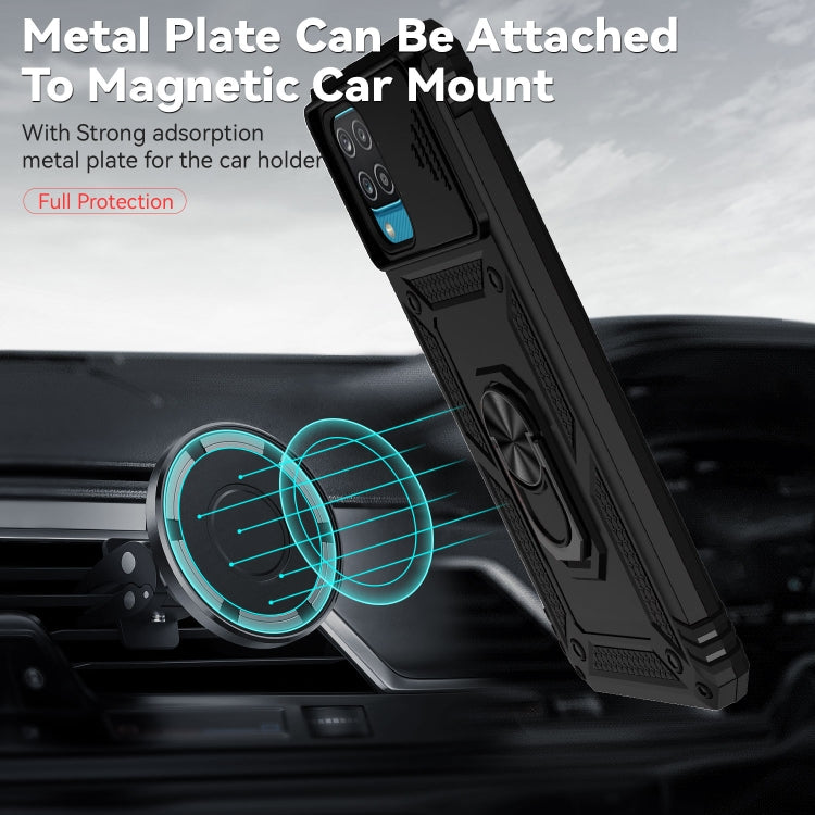 For Samsung Galaxy A12 Sliding Camshield Holder Phone Case