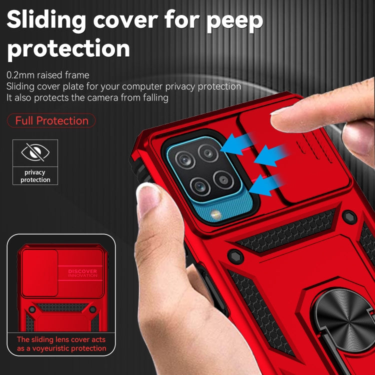For Samsung Galaxy A12 Sliding Camshield Holder Phone Case
