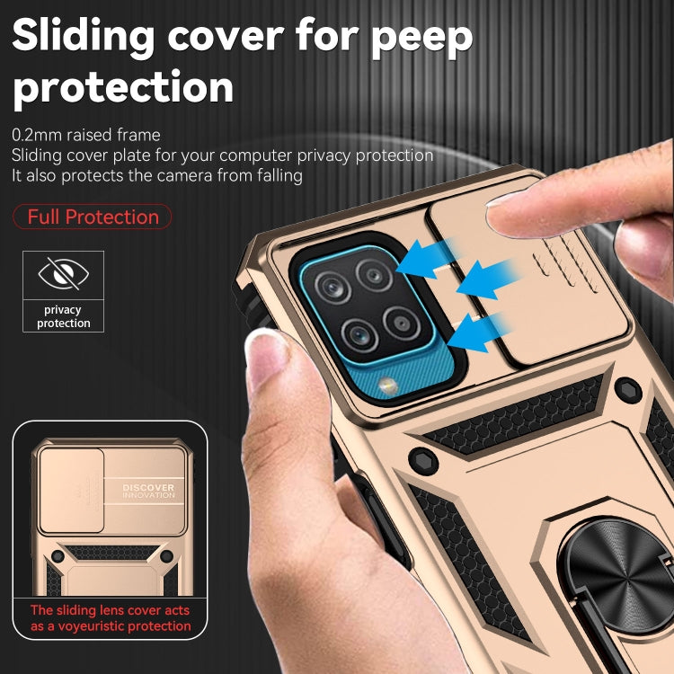 For Samsung Galaxy A12 Sliding Camshield Holder Phone Case