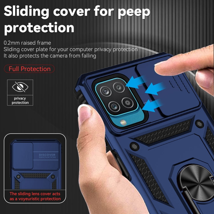 For Samsung Galaxy A12 Sliding Camshield Holder Phone Case