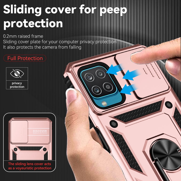 For Samsung Galaxy A12 Sliding Camshield Holder Phone Case