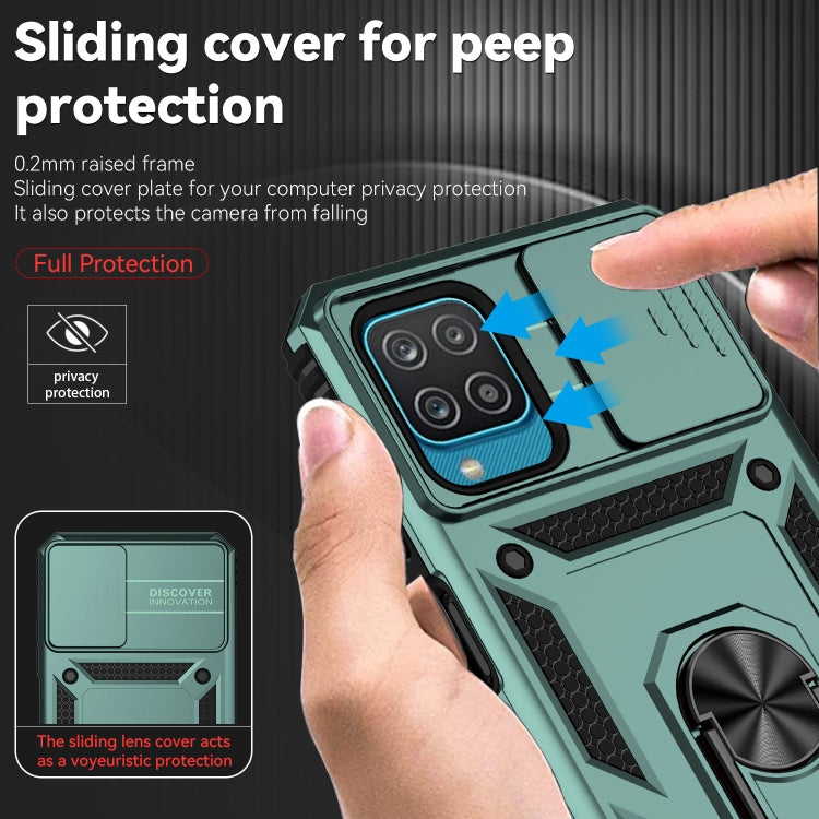 For Samsung Galaxy A12 Sliding Camshield Holder Phone Case