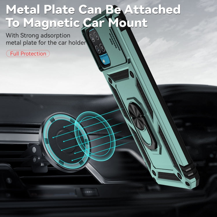 For Samsung Galaxy A12 Sliding Camshield Holder Phone Case