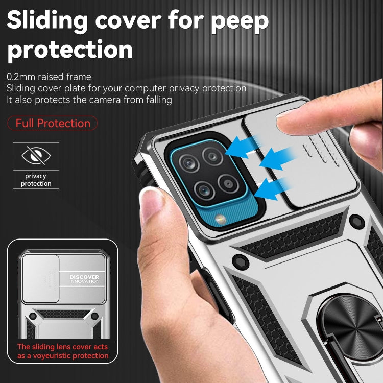 For Samsung Galaxy A12 Sliding Camshield Holder Phone Case