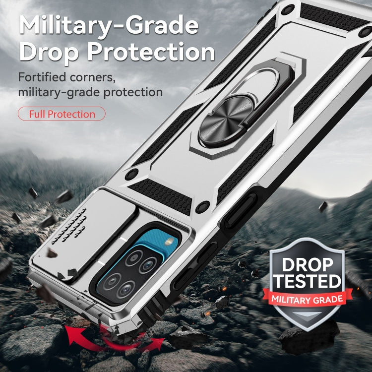 For Samsung Galaxy A12 Sliding Camshield Holder Phone Case