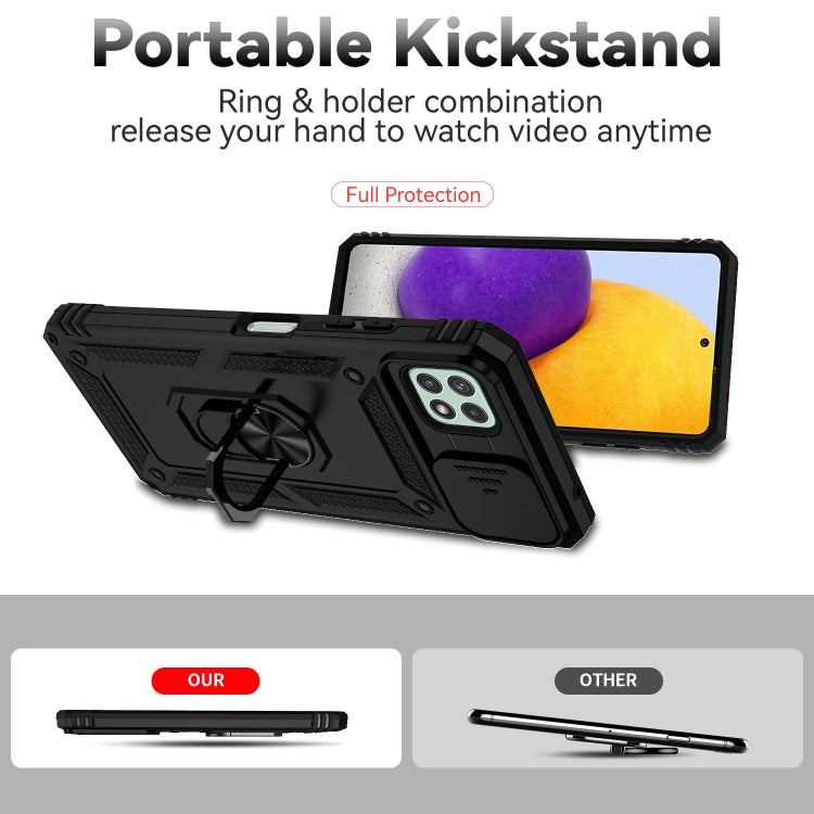 For Samsung Galaxy A22 5G Sliding Camshield Holder Phone Case