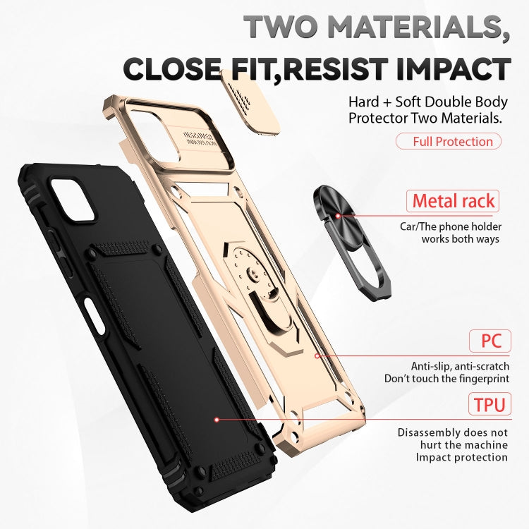 For Samsung Galaxy A22 5G Sliding Camshield Holder Phone Case