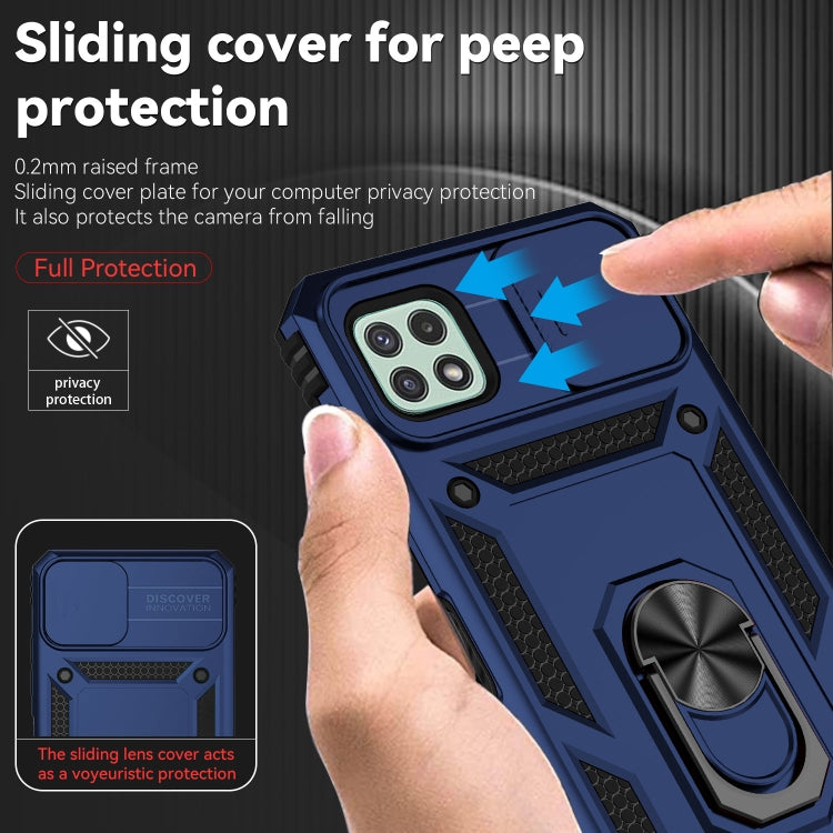 For Samsung Galaxy A22 5G Sliding Camshield Holder Phone Case