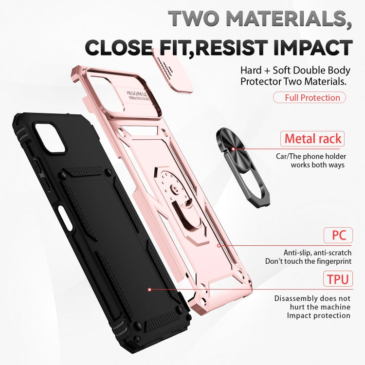 For Samsung Galaxy A22 5G Sliding Camshield Holder Phone Case