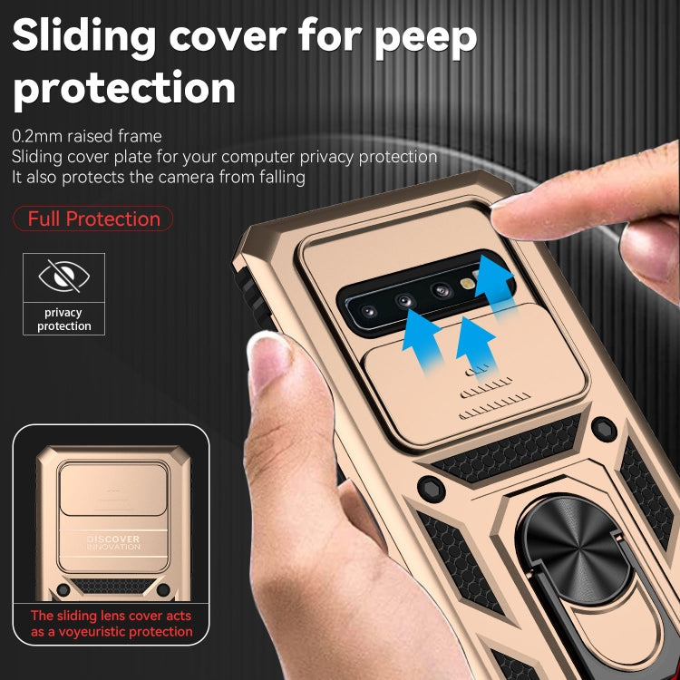 For Samsung Galaxy S10+ Sliding Camshield Holder Phone Case