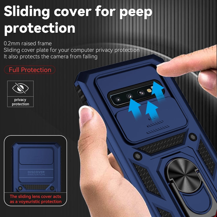 For Samsung Galaxy S10+ Sliding Camshield Holder Phone Case