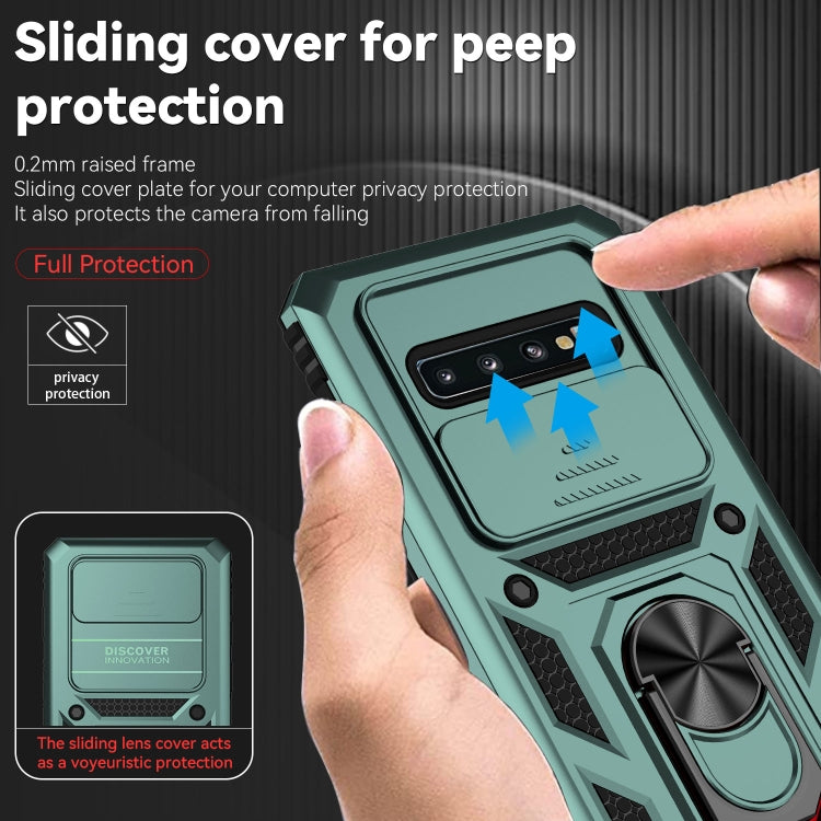 For Samsung Galaxy S10+ Sliding Camshield Holder Phone Case