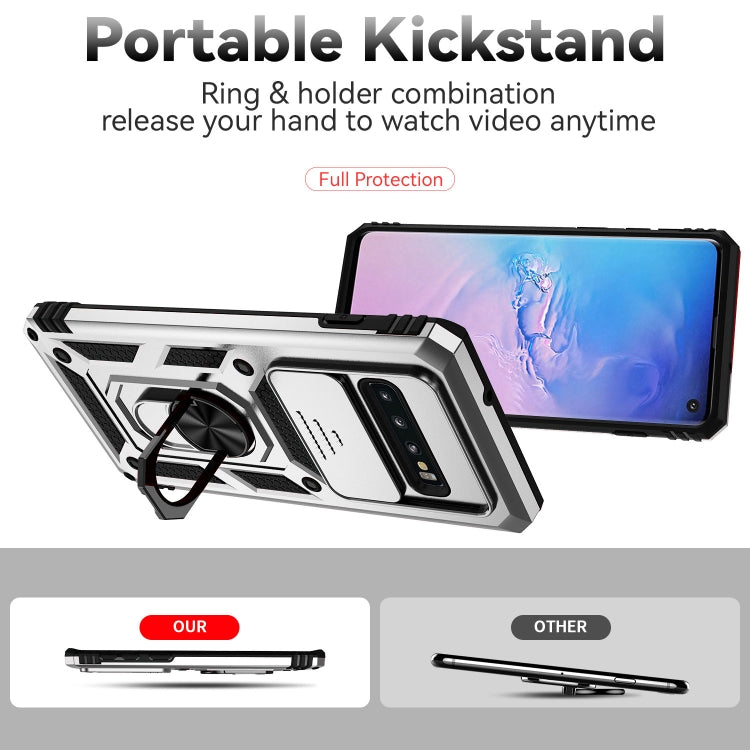 For Samsung Galaxy S10+ Sliding Camshield Holder Phone Case