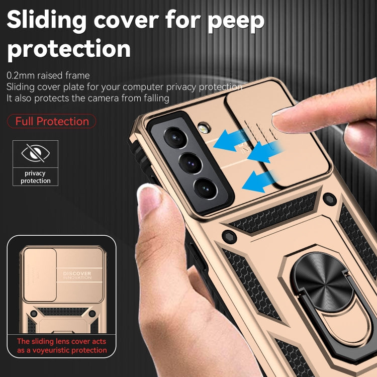 For Samsung Galaxy S21 FE 5G Sliding Camshield Holder Phone Case