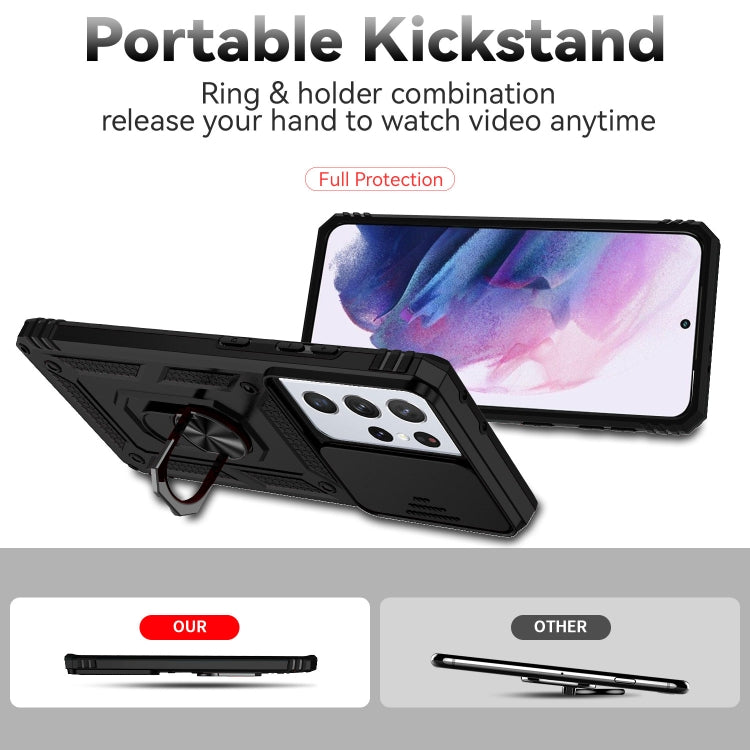 For Samsung Galaxy S21 Ultra 5G Sliding Camshield Holder Phone Case