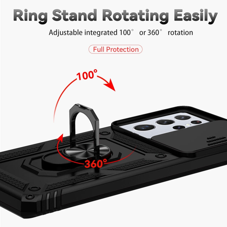For Samsung Galaxy S21 Ultra 5G Sliding Camshield Holder Phone Case