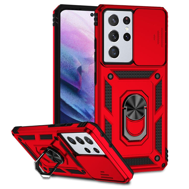 For Samsung Galaxy S21 Ultra 5G Sliding Camshield Holder Phone Case