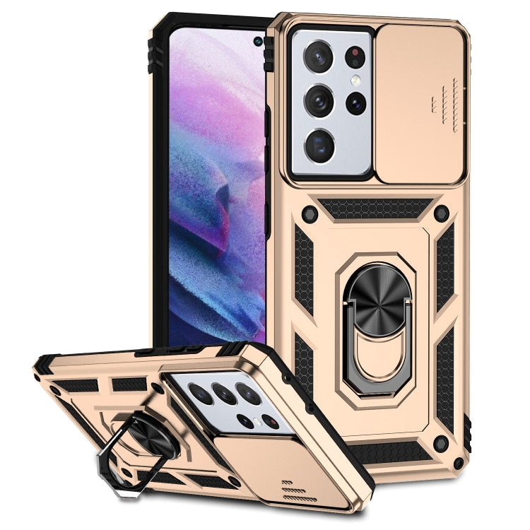 For Samsung Galaxy S21 Ultra 5G Sliding Camshield Holder Phone Case