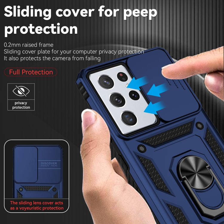 For Samsung Galaxy S21 Ultra 5G Sliding Camshield Holder Phone Case