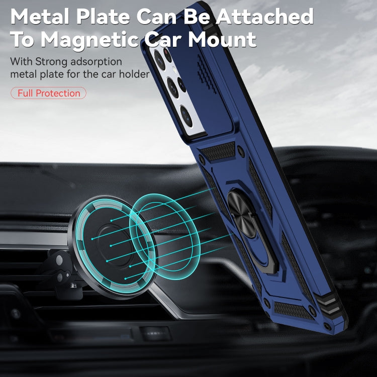 For Samsung Galaxy S21 Ultra 5G Sliding Camshield Holder Phone Case