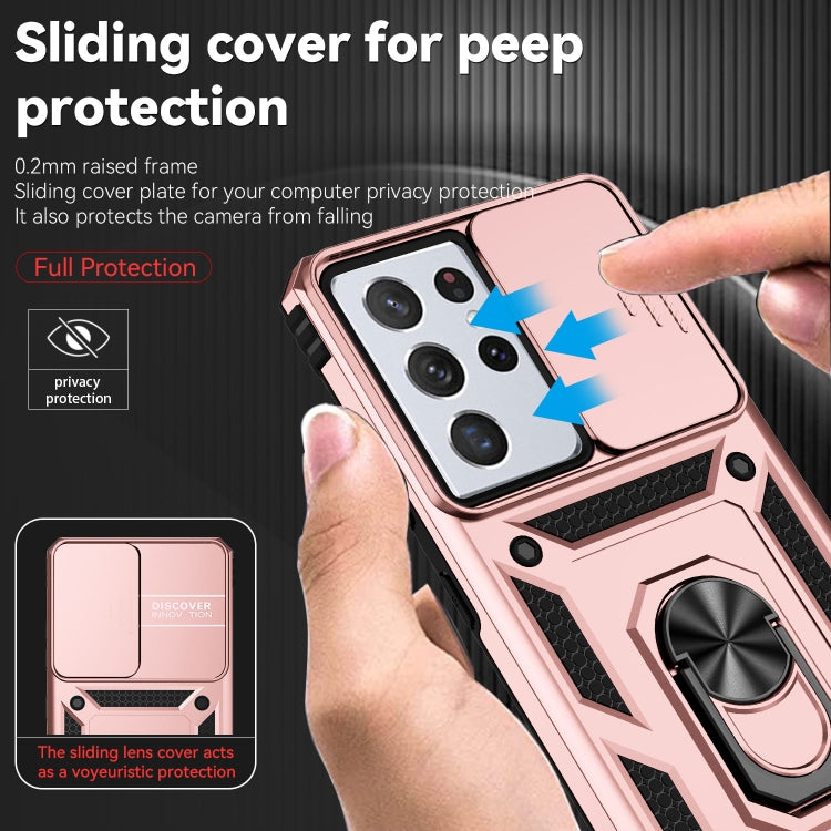 For Samsung Galaxy S21 Ultra 5G Sliding Camshield Holder Phone Case
