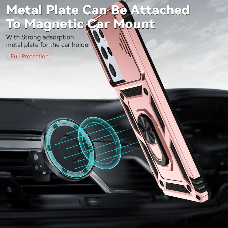 For Samsung Galaxy S21 Ultra 5G Sliding Camshield Holder Phone Case
