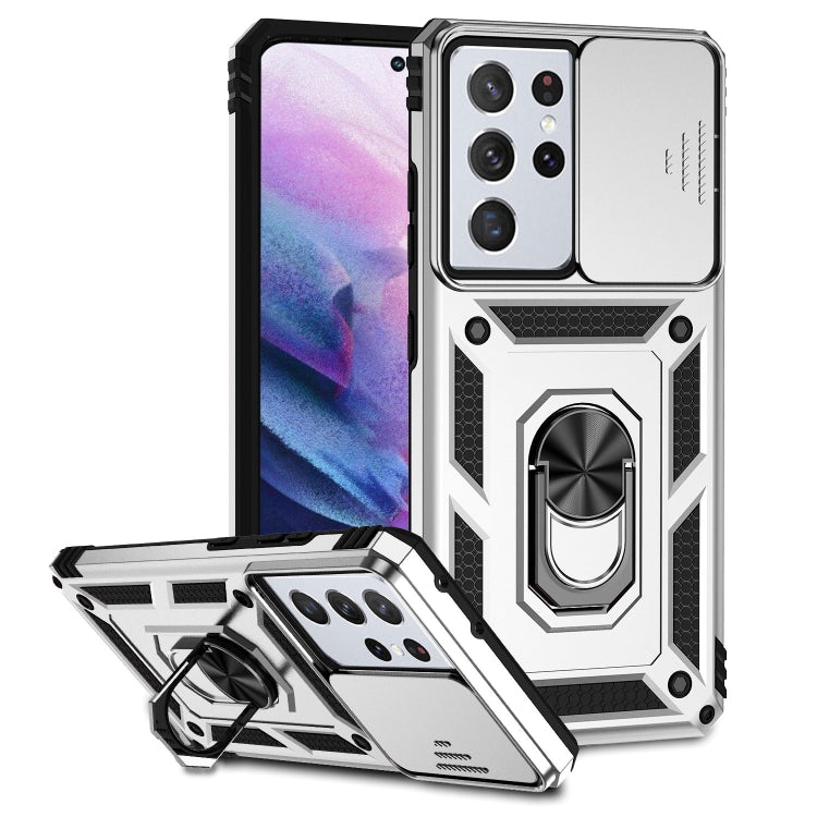For Samsung Galaxy S21 Ultra 5G Sliding Camshield Holder Phone Case