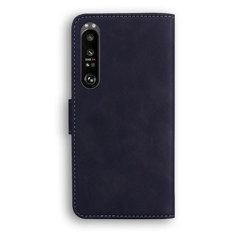 For Sony Xperia 1 III Skin Feel Pure Color Flip Leather Phone Case