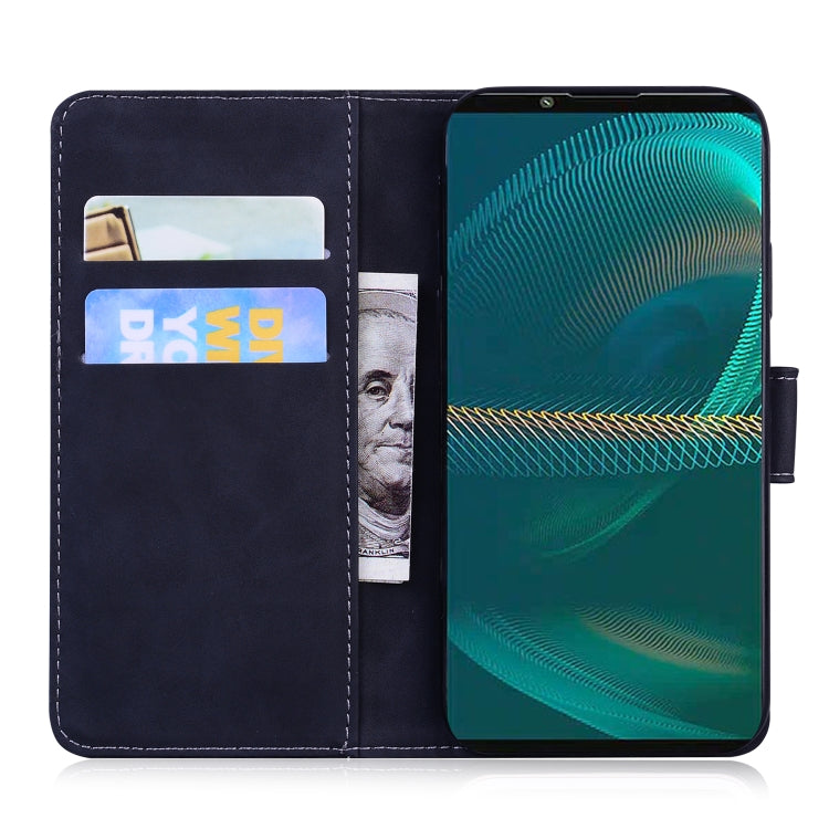 For Sony Xperia 5 III Skin Feel Pure Color Flip Leather Phone Case