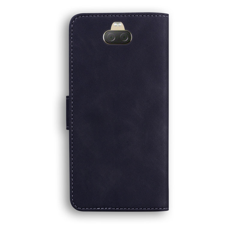 For Sony Xperia 10 Skin Feel Pure Color Flip Leather Phone Case