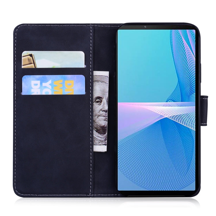 For Sony Xperia 10 III Skin Feel Pure Color Flip Leather Phone Case