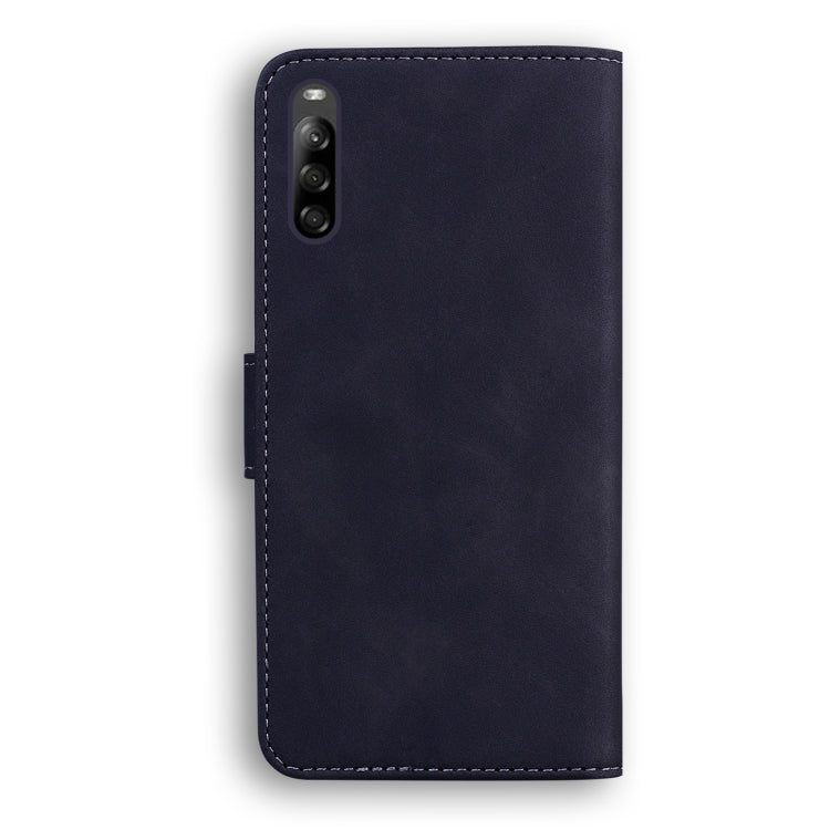 For Sony Xperia L4 Skin Feel Pure Color Flip Leather Phone Case