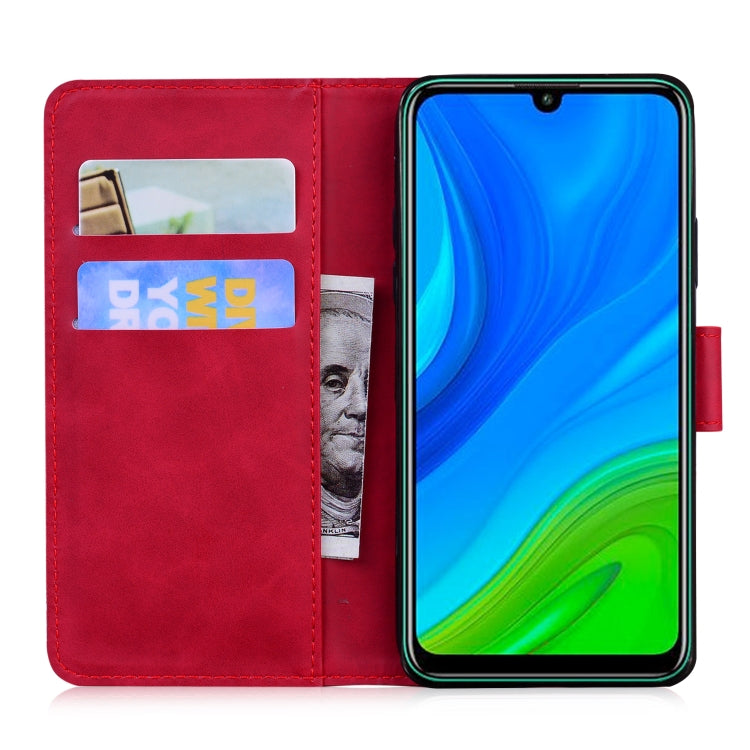 For Huawei P smart 2020 Skin Feel Pure Color Flip Leather Phone Case